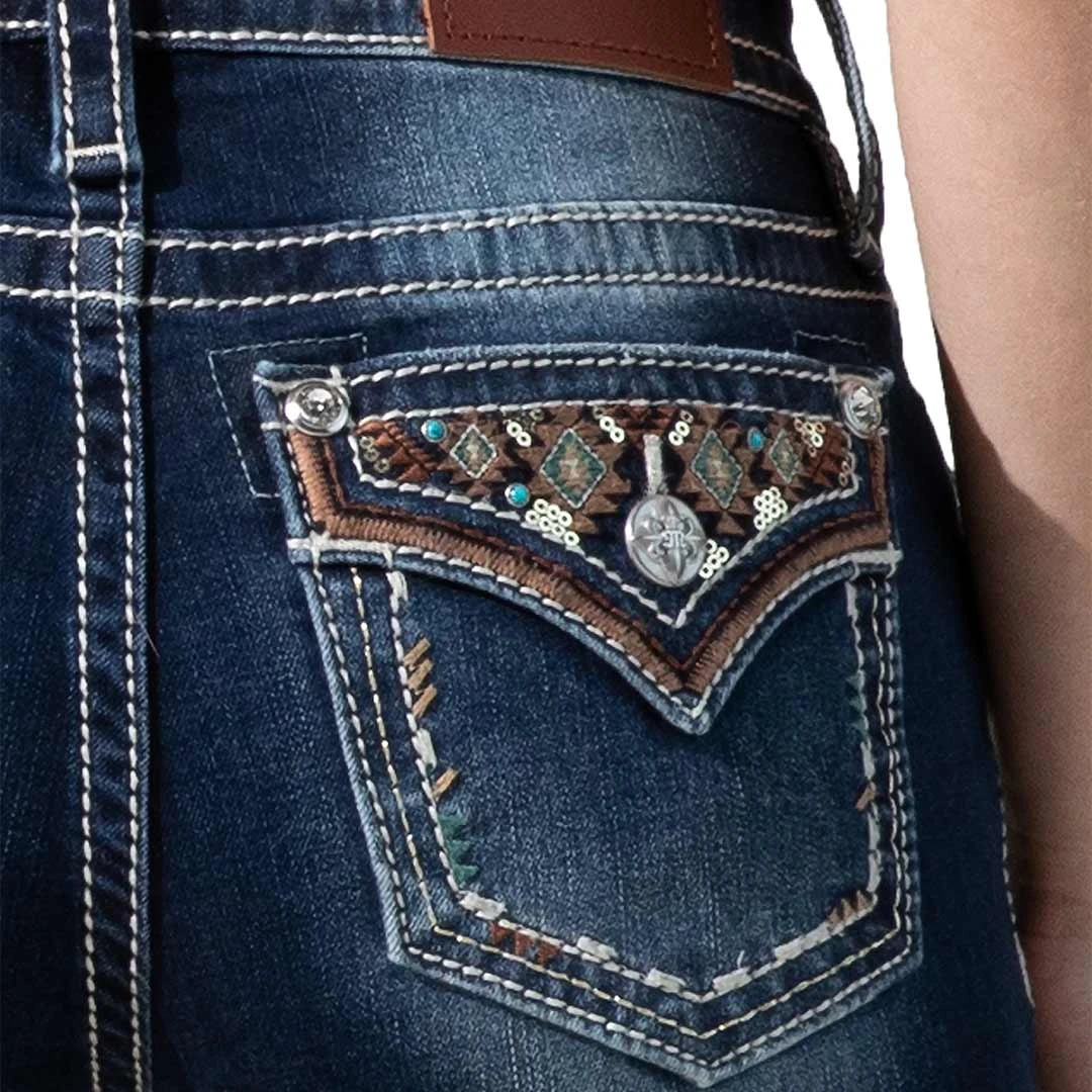 Miss Me Women's Aztec Accent Bootcut Jeans 6 Miss Me Women's Aztec Accent Bootcut Jeans - Image 4