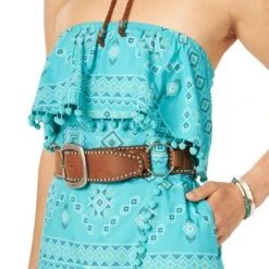 Wrangler Women's Pom Fringe Strapless Dress 12 Wrangler Women's Pom Fringe Strapless Dress -Wrangler || Ariat || ROPER Sales Store img95931 wrangler women s pom fringe strapless dress