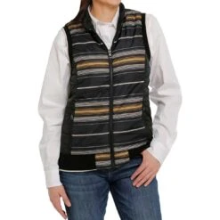 Cinch Women's Quilted Reversible Stripe Vest