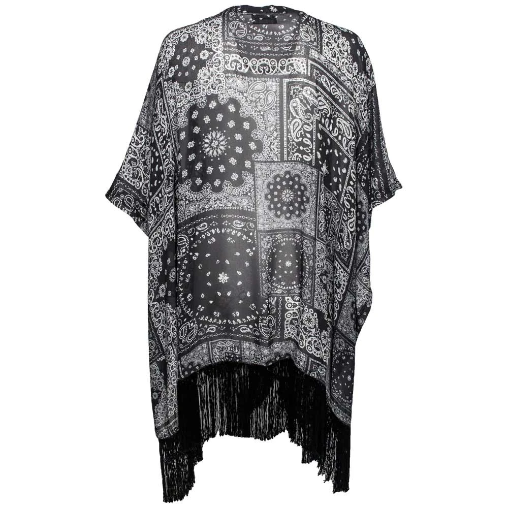 Hooey Brands Women's Long Kimono With Fringe 4 Hooey Brands Women's Long Kimono With Fringe - Image 2