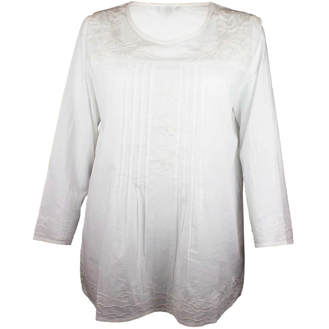 Papa Fashions Women's Embroidered Peasant Top 3 Papa Fashions Women's Embroidered Peasant Top