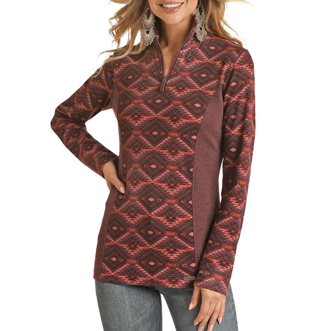 Powder River Outfitters Women's Aztec 1/4 Zip Sweater 3 Powder River Outfitters Women's Aztec 1/4 Zip Sweater
