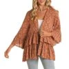 Rock & Roll Cowgirl Women's Floral Print Tiered Kimono 2 Rock & Roll Cowgirl Women's Floral Print Tiered Kimono -Wrangler || Ariat || ROPER Sales Store rock roll cowgirl women s floral print tiered kimono