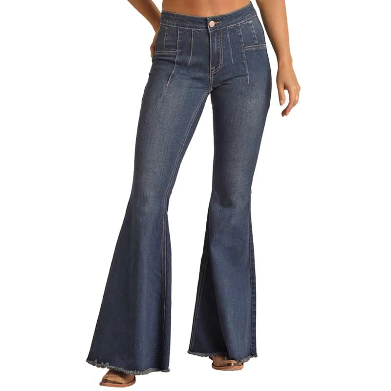 Rock & Roll Cowgirl Women's High Rise Bell Bottom Jeans 5 Rock & Roll Cowgirl Women's High Rise Bell Bottom Jeans - Image 3