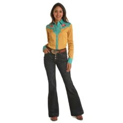 Rock & Roll Cowgirl Women's Retro Western Shirt -Wrangler || Ariat || ROPER Sales Store rock roll cowgirl women s retro western shirt