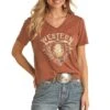 Rock & Roll Cowgirl Women's Western Graphic T-Shirt -Wrangler || Ariat || ROPER Sales Store rock roll cowgirl women s western graphic t shirt