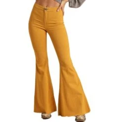 Rock & Roll Denim Women's High Rise Stretch Bell Bottom Jeans -Wrangler || Ariat || ROPER Sales Store rock roll denim women s high rise stretch bell bottom jeans