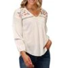 Roper Women's Floral Embroidered Yoke Blouse 1 Roper Women's Floral Embroidered Yoke Blouse -Wrangler || Ariat || ROPER Sales Store roper women s floral embroidered yoke blouse