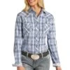 Rough Stock Women's Blanket Stitch Plaid Snap Shirt -Wrangler || Ariat || ROPER Sales Store rough stock women s blanket stitch plaid snap shirt