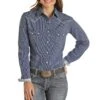 Rough Stock Women's Dobby Print Snap Shirt -Wrangler || Ariat || ROPER Sales Store rough stock women s dobby print snap shirt