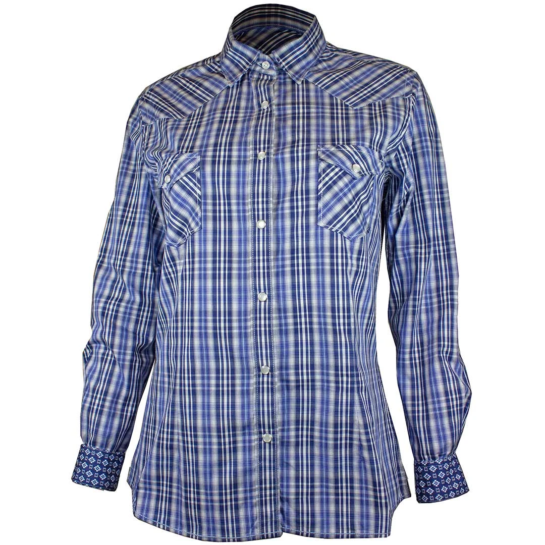 Rough Stock Women's Plaid Stripe Snap Shirt 3 Rough Stock Women's Plaid Stripe Snap Shirt