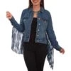 Scully Women's Fringe Jean Jacket -Wrangler || Ariat || ROPER Sales Store scully women s fringe jean jacket