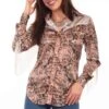 Scully Women's Fringe Paisley Print Snap Shirt -Wrangler || Ariat || ROPER Sales Store scully women s fringe paisley print snap shirt