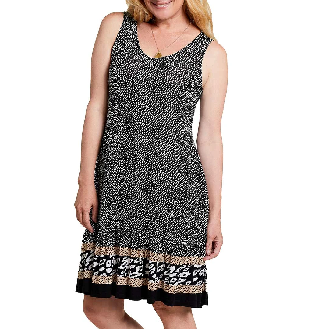 Tribal Women's Dot Print V-Neck Dress 3 Tribal Women's Dot Print V-Neck Dress