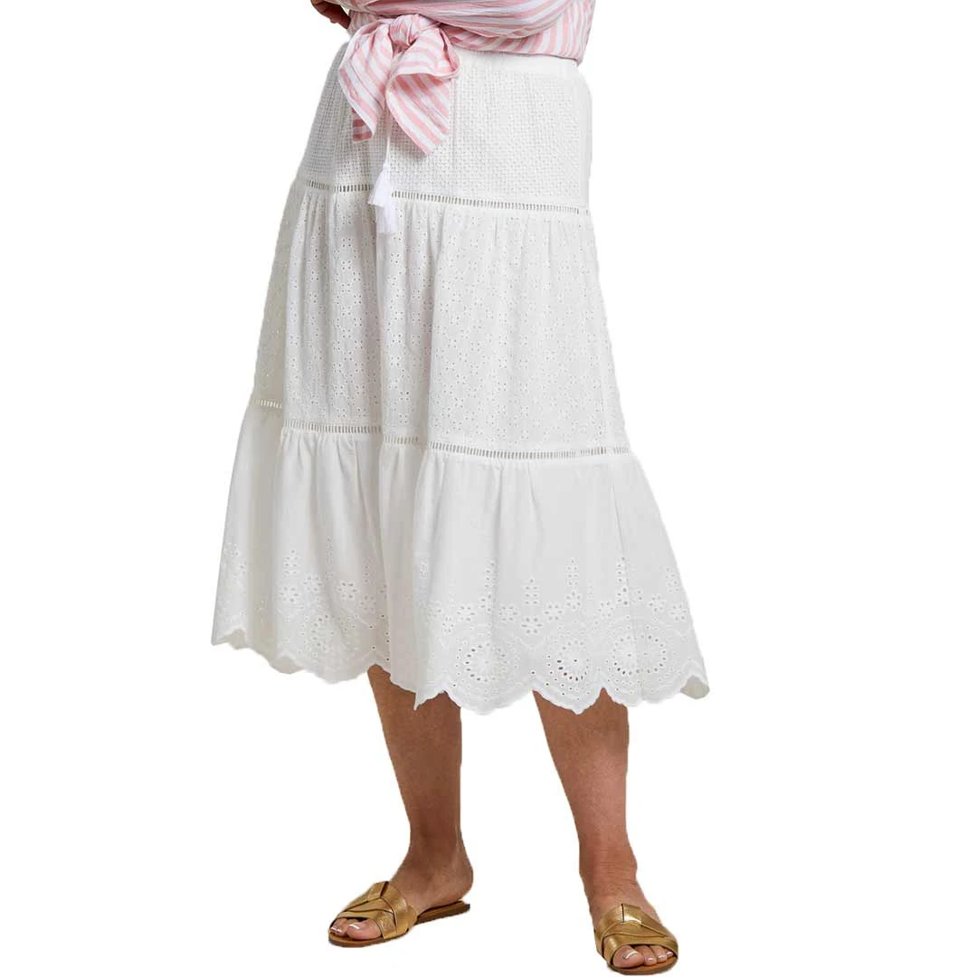 Tribal Women's Embroidered Cotton Midi Skirt 3 Tribal Women's Embroidered Cotton Midi Skirt