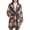 Tribal Women's Fringe Trim Plaid Coat