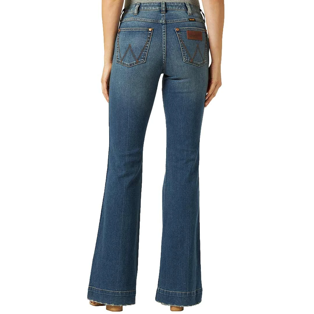 Wrangler Women's Retro High Rise Trouser Jeans 3 Wrangler Women's Retro High Rise Trouser Jeans