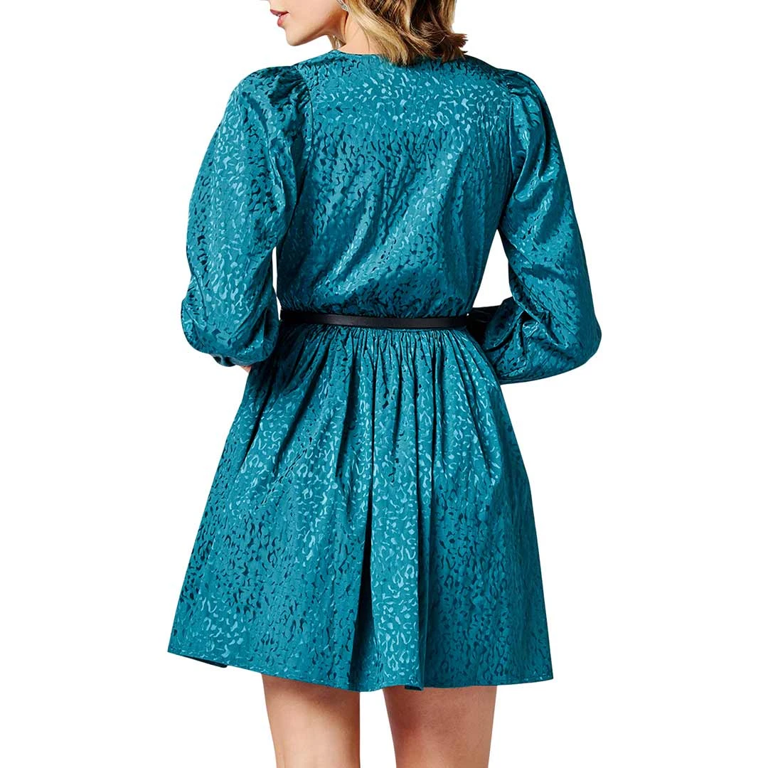 Wrangler Women's V-Neck Metallic Print Dress 4 Wrangler Women's V-Neck Metallic Print Dress - Image 2